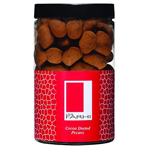 Rita Farhi Cocoa Dusted Belgian Milk Chocolate Coated Caramelised Pecans in a Luxury Gift Jar 290 g Cover