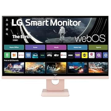 LG Monitor inteligente MyView 27SR50F-P Tela IPS FHD de 27 polegadas (1920 x 1080), webOS 23, HDR 10, alto-falantes 5Wx2, AirPlay 2, compartilhamento de tela, Bluetooth, aplicativo ThinQ, controle
