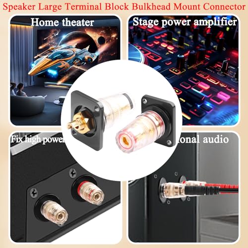 Adaptador terminal panel para altavoz QIANRENON 4mm Banana miniatura 6