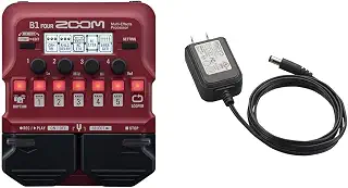 【セット買い】ZOOM ズーム B1 FOUR ベース用マルチエフェクター レッド + AD-16A ACアダプター DC9V