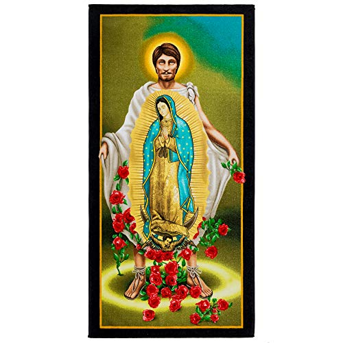Virgin of Guadalupe Juan Diego Beach Towel 30