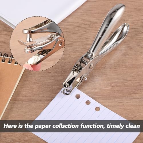 20 Pack 1 Hole Punch 1/4 Inch Single Hole Puncher Metal 5 Sheet Capacity Single Punch Set Back to School Silver Paper Punches for Greeting Cards Scrapbook Notebook Puncher Paper Hand Tool - Thumbnail 3