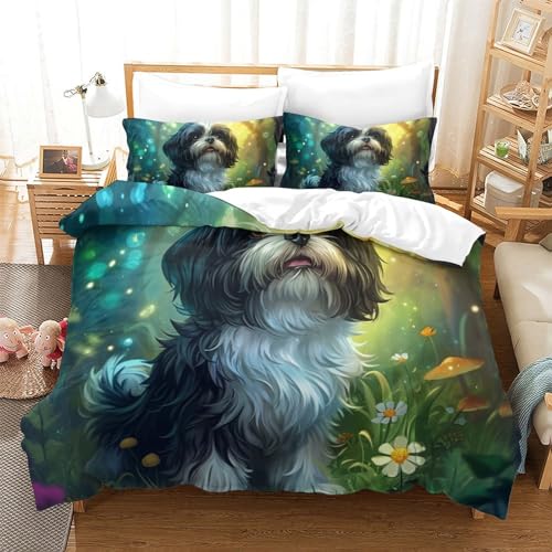 Housse de couette Skye Terrier 260x220 cm avec taies en microfibre douce - 2
