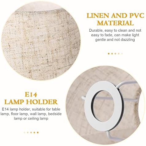 Balacoo 2pcs Cloth Lamp Shades Medium Lamp Shade Fabric Lamp Shade Fabric Light Shades Small Lamp Shade Clip LampShade Replacement Table Light Cover Light Accessories