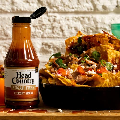 Head Country Sugar Free Bar-B-Q Sauce, Hickory Smoke | Gluten Free Barbecue Sauce With No Added Preservatives & Zero Sugar | Smoky & Sweet Bbq Sauce For Ribs, Pork & Brisket | 20 Ounce, Pack Of 1 #TOP1