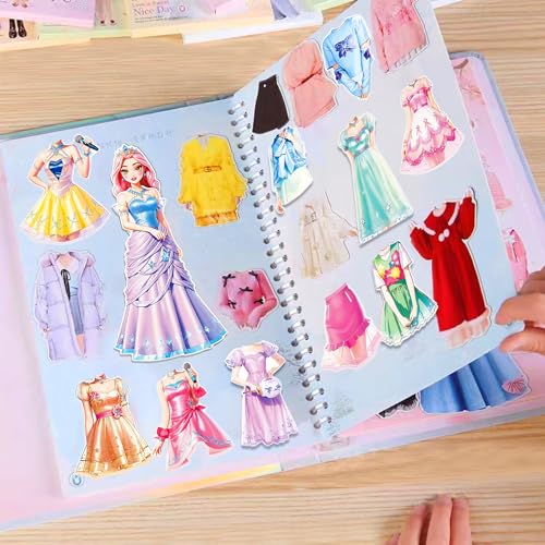 Daniel Axel Magnetic Collecting Book,Paried with Magnetic Paper Doll for Use,Gift for 3+ Year Old Girls Toddler-Only Include Magnetic Collecting Book,Not Include Paper Doll Accessories