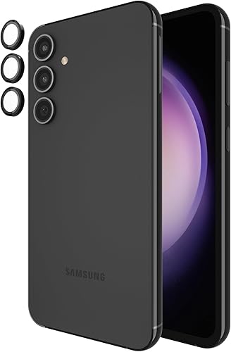 Pelican - Protector de lente de cámara para Samsung Galaxy S23 FE 5G con anillos de aluminio, vidrio templado 9H, duradero, antiarañazos,