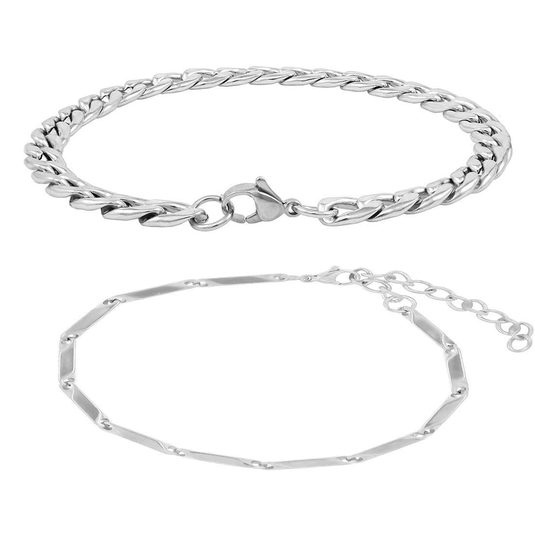See full amazon price history chart for Nakabh Combo of Chain Stainless Steel Wrist Bracelet for Men Boys Unisex (NAK-2220267)(Silver + Silver) Nakabh Combo of Chain Stainless Steel Wrist Bracelet for Men Boys Unisex (NAK-2220267)(Silver + Silver) (B0C9YBT96G) Amazon Price History, Amazon Price Tracker