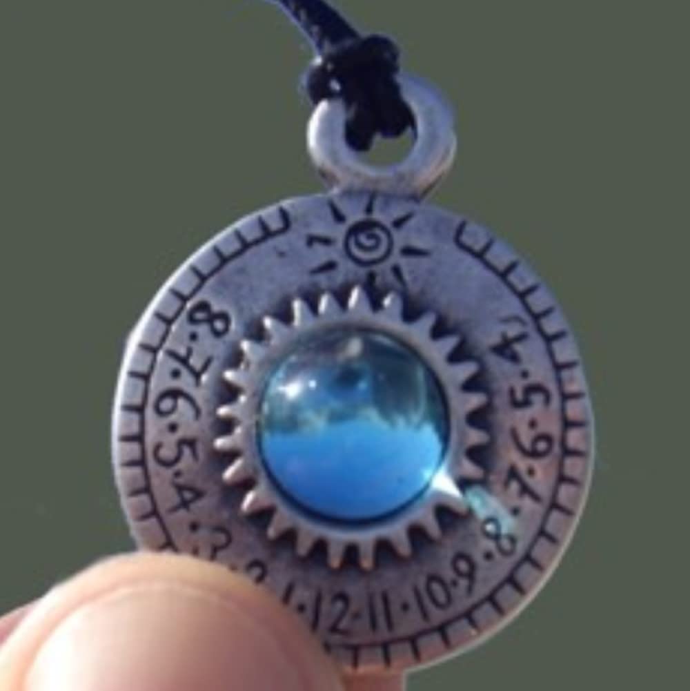 Reloj de Sol Colgante Saturno Baño de Plata (Iris)