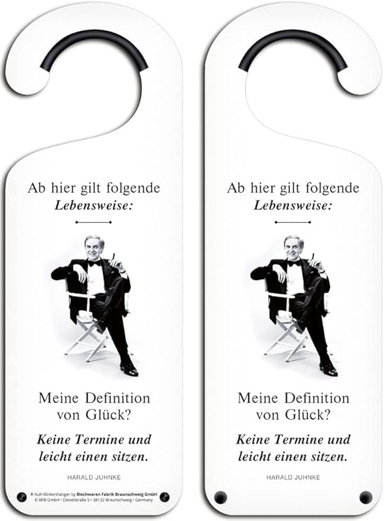 Keine Termin Und Leicht Einen Sitzen Kult-Klinkenhänger Türhänger Doorhanger - HARALD JUHNKE - KEINE TERMINE