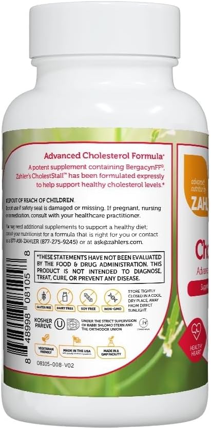 Zahler CholestStall, Cholesterol Support Supplement, Helps Maintain LDL, Certified Kosher, 30 Capsules