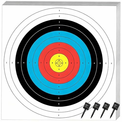 SenseYo 15 Pcs Standard Archery Targets Paper for Backyard 16 Inch 10 Rings Bow Arrow Targets for Hunting & Archery Targets Target Practice Accessories