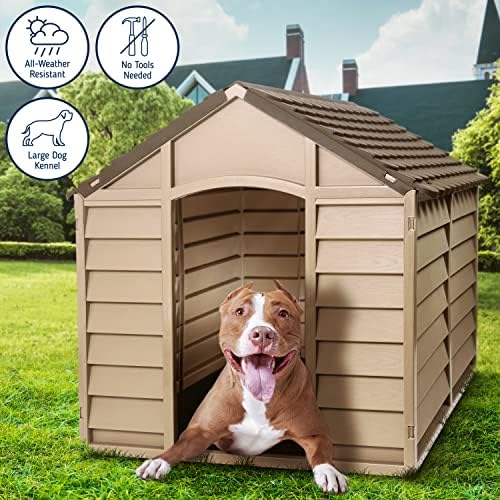 Starplast Mocha / Brown Large Dog House/Kennel