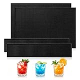 4 Stück Barmatte, 45x30+60×10cm Abtropfmatte Silikon Bar Matte...