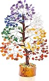 7 Chakra Tree of Life - Handmade Gemstone Tree, Crystal Tree of Life, Artificial Tree, Feng Shui Dec