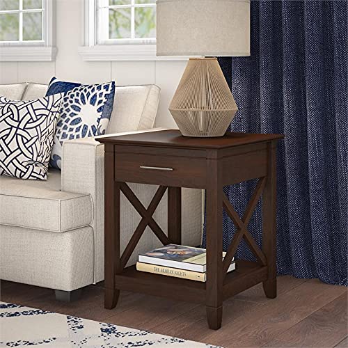 Bush Furniture Key West End Table With Storage, Bing Cherry #TOP1