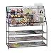 Produktbild Relaxdays XL Zeitschriftenregal, HBT: 96 x 97 x 37 cm, Metall, freistehend, Zeitschriftenständer für Wohnzimmer, schwarz, 1 Stück