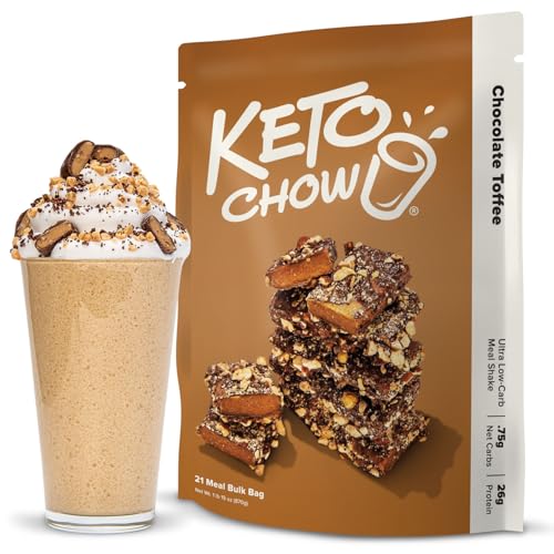 Keto Chow Chocolate Toffee | Keto Meal Replacement Shake Powder