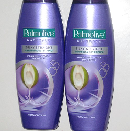 Lot of 2 Palmolive Naturals Silky Straight Shampoo & Conditioner Frizzy/Wavy Hair 180ml