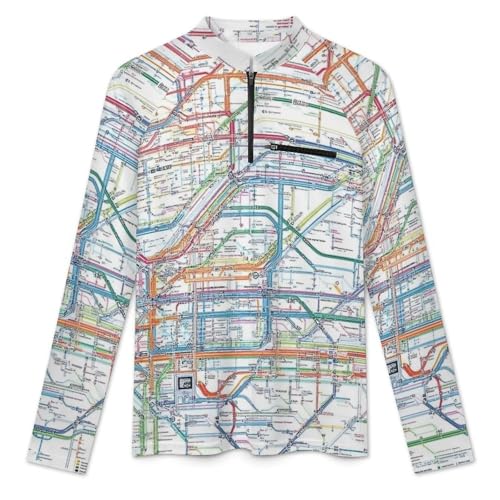London Tube Map Men's Sun Protection Shirts UV SPF UPF 50+ Long Sleeve Rash Guard Lightweight3