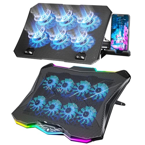 Base para laptop AICHESON S039 azul con 8 ventiladores miniatura 1