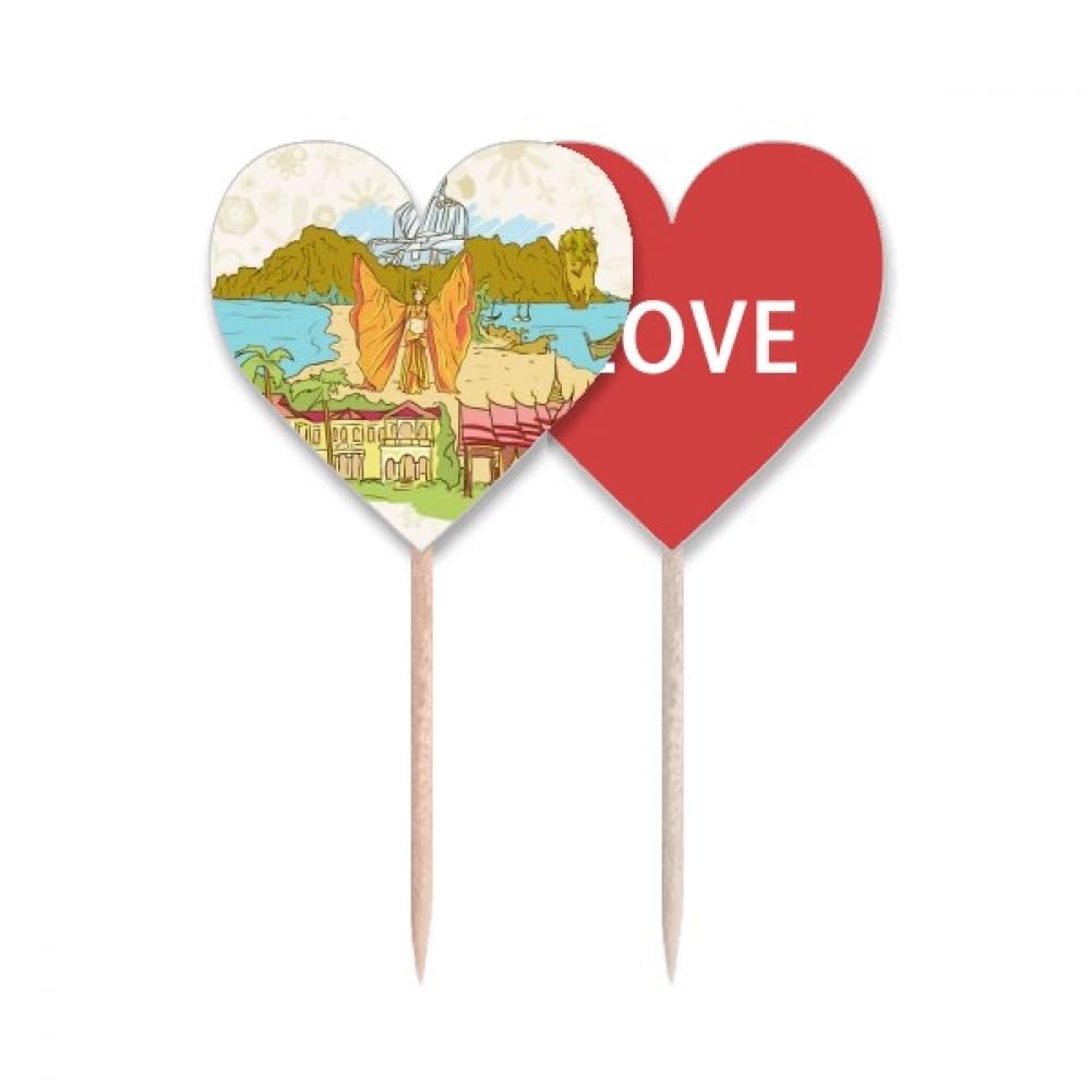 Drapeau love heart pour pique cupcake afin de célébrer vos moments d'amour