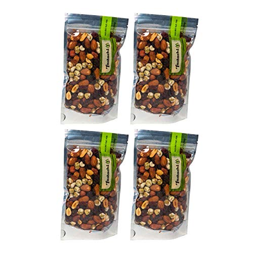Fastachi Wasabi Nut Mix (4-Pack) | Mixed Nuts Snack Packs | Healthy Sugar-Free Trail Mix Snacks | Gluten Free Snack #TOP5