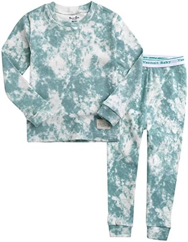 VAENAIT BABY Kids Boys 100% Cotton Sleepwear Pajamas 2pcs Set Prism Sky S