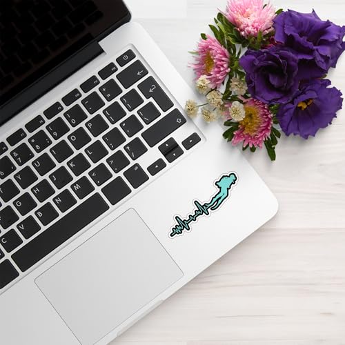 Image of Heartbeat Line Sleep Sticker ECG Flatline Humor Vinyl Decal Waterproof 5 Inch Minimalist Relax Rest Mode Sticker for Laptop Water Bottle Phone Aesthetic Gift