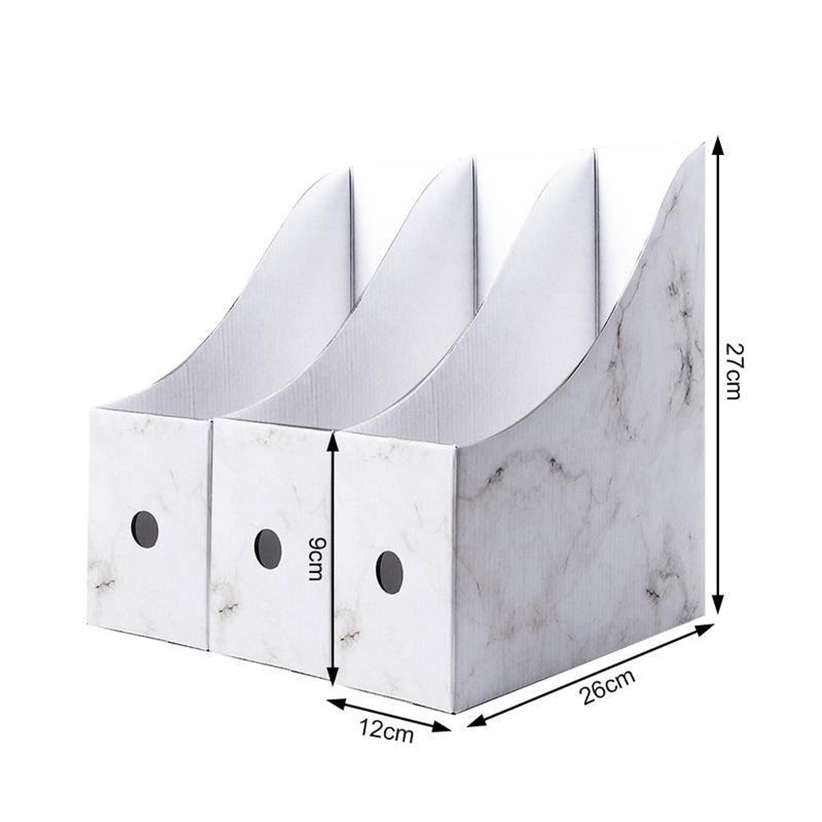 Organisateur de Livres et dossiers, Paquet en Carton pour Magazines de Bureau avec étiquettes Autocollantes, Porte-Documents, fichiers de Bureau