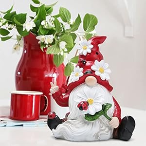 Hodao Ladybug Gnomes 6" H Ladybug Kitchen Tiered Tray Decor Ladybird Gnomes Resin Swedish Tomte Scandinavian Figurine Spring Summer Decorations Indoor Home Decor Hodao Ladybug Gnomes 6 H Ladybug Kitchen Tiered Tray Decor Ladybird Gnomes Resin Swedish Tomte Scandinavian Figurine Spring Summer Decorations Indoor Home Decor