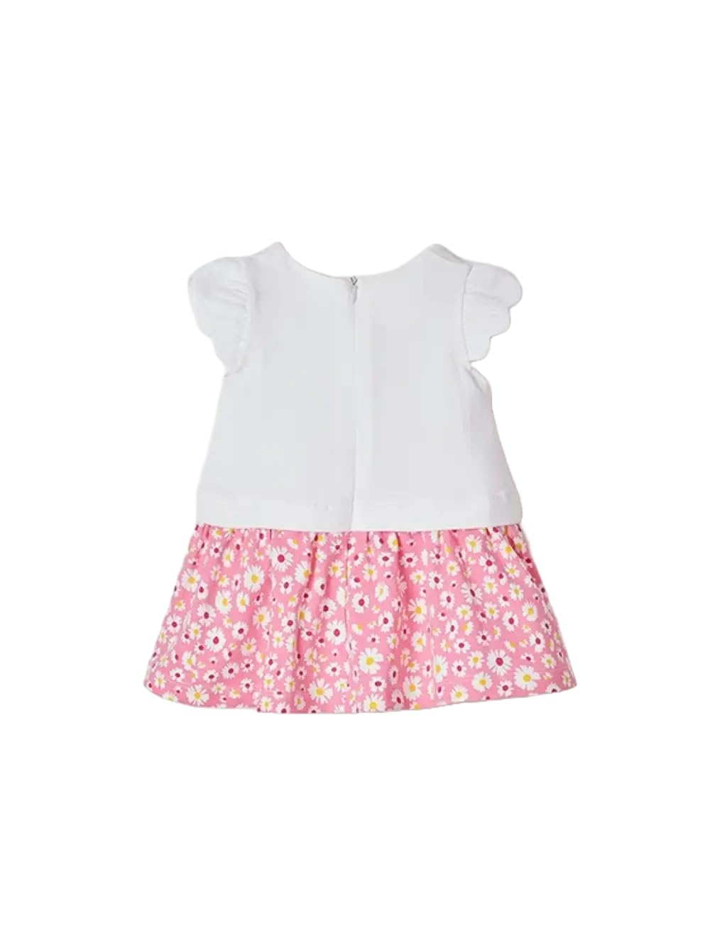 Mayoral 1941 Vestito Estivo Bambina 6-24 Mesi – Rosa con Stampa Bimba e Margherite, Gonna Floreale Ampia, Cotone Leggero, Look Dolce e Comodo Estivo