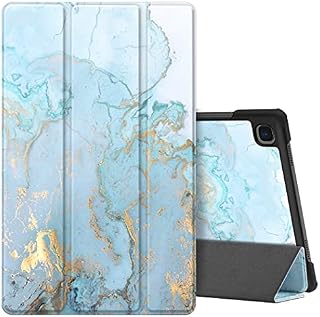 EasyAcc Case Compatible with Samsung Galaxy Tab A7 10.4 2020, Ultra Thin Cover with Stand Function PU Leather Smart Case Fit For SM-T500/SM-T505 10.4 Inch (Marble)