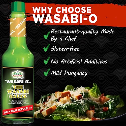 WASABI-O Authentic Japanese Wasabi Sauce 62g & Wasabi Paste 43g Made with Fresh Real Wasabi - Japanese Real & Fresh Hot Sauce Made with Premium Wasabi Root, Wasabi Sauce for Sushi & Salad