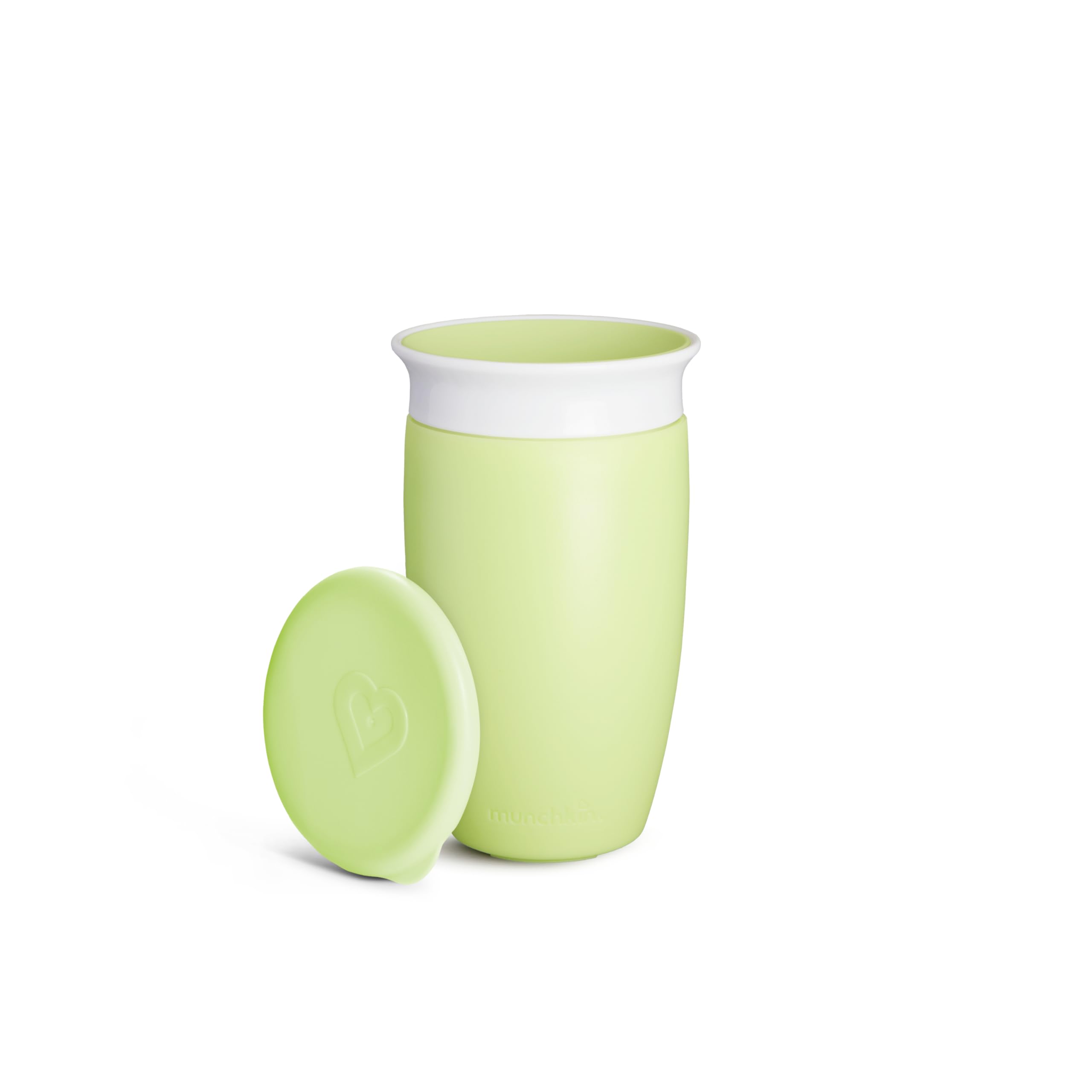 360° Sippy cup, Spill proof and leak proof cup for toddler/kids boys and girls, comes with lid, 10oz Capacity,12 Months and above, Green