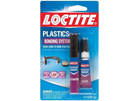 Loctite Super Glue Plastics Bonding System, Clear, 0.21 fl oz Kit, 1 Pack