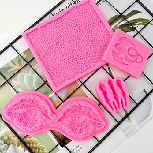 Rainmae Dragon Silicone Fondant Molds, Dragon Eyes Longan Dinosaur Claws Skin Chocolate Mold For Baking Dragon Themed Cake, Candy, Cupcake Decoration, Polymer Clay, Resin, Jewelry, Crafting Projects #TOP1