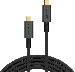 Stuffcool Primus USB 4 Type-C to Type-C Cable with 240W Power and 40Gbps Data with 8K Video Transmission, 1.8M, Black Price In India