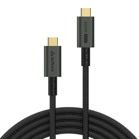 Stuffcool Primus USB 4 Type-C to Type-C Cable with 240W Power and ...