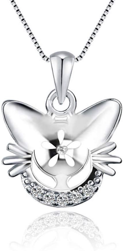 Sterling Silver CZ Cat Bail Pin Pendant Fitting for Pearl Jewelry, Design Pendant Mount for Women DIY Jewelry Making