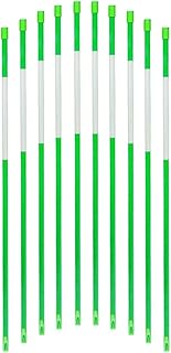 FiberMarker 48inch Reflective Driveway Markers 20-Pack, 1/4-Inch Dia Driveway Poles for Easy Visibility at Night, Green Hollow Tubes