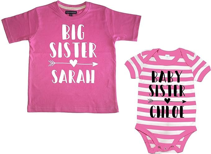 Edward Sinclair Set mit T-Shirt und Body für Mädchen Gr. 12-24 Monate/ 6-12 Monate, Bubblegum Pink/Rosa & Weiß gestreift