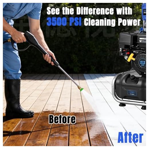 3500PSI Gas Pressure Washer for Heavy-Duty Cleaning