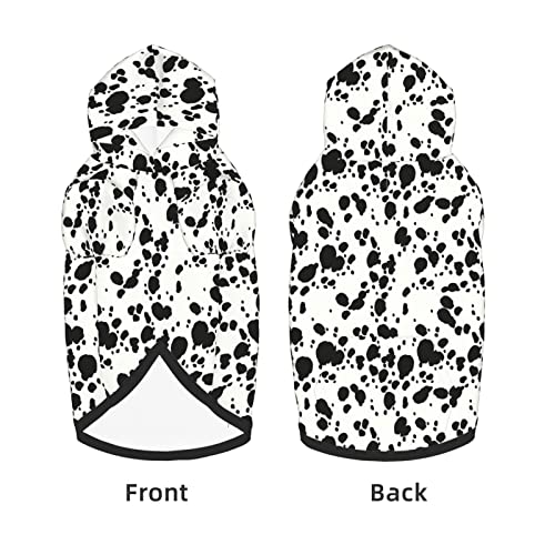 Cute Dalmatian Dog Costume, Animal Dalmatian Print Winter Clothes Sweaters For Halloween Cosplay Autumn Pets' Wear Dog Winter Hoodies With Pocket For Medium Large Dogs Xl #TOP4