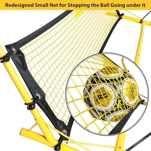 PodiuMax Soccer Rebounder, 6x4.7ft Large Soccer Rebound Net & 6x1.3ft Ground Pass Net, Soccer Bounce Back for Kick Back Trainer & Footwork Training with Carry Bag