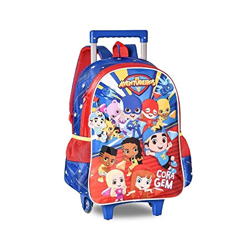 Mochila de Carrinho Infantil, Os Aventureiros, Unissex, Azul/Vermelho, M
