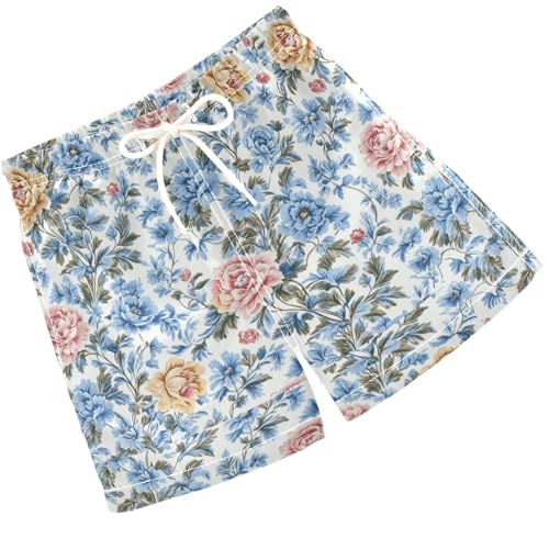 Pigsaly Boys Swim Trunks French Colorful Florals Boys Board Shorts Swimsuit Swimwear Summer Bathing Suit 2T