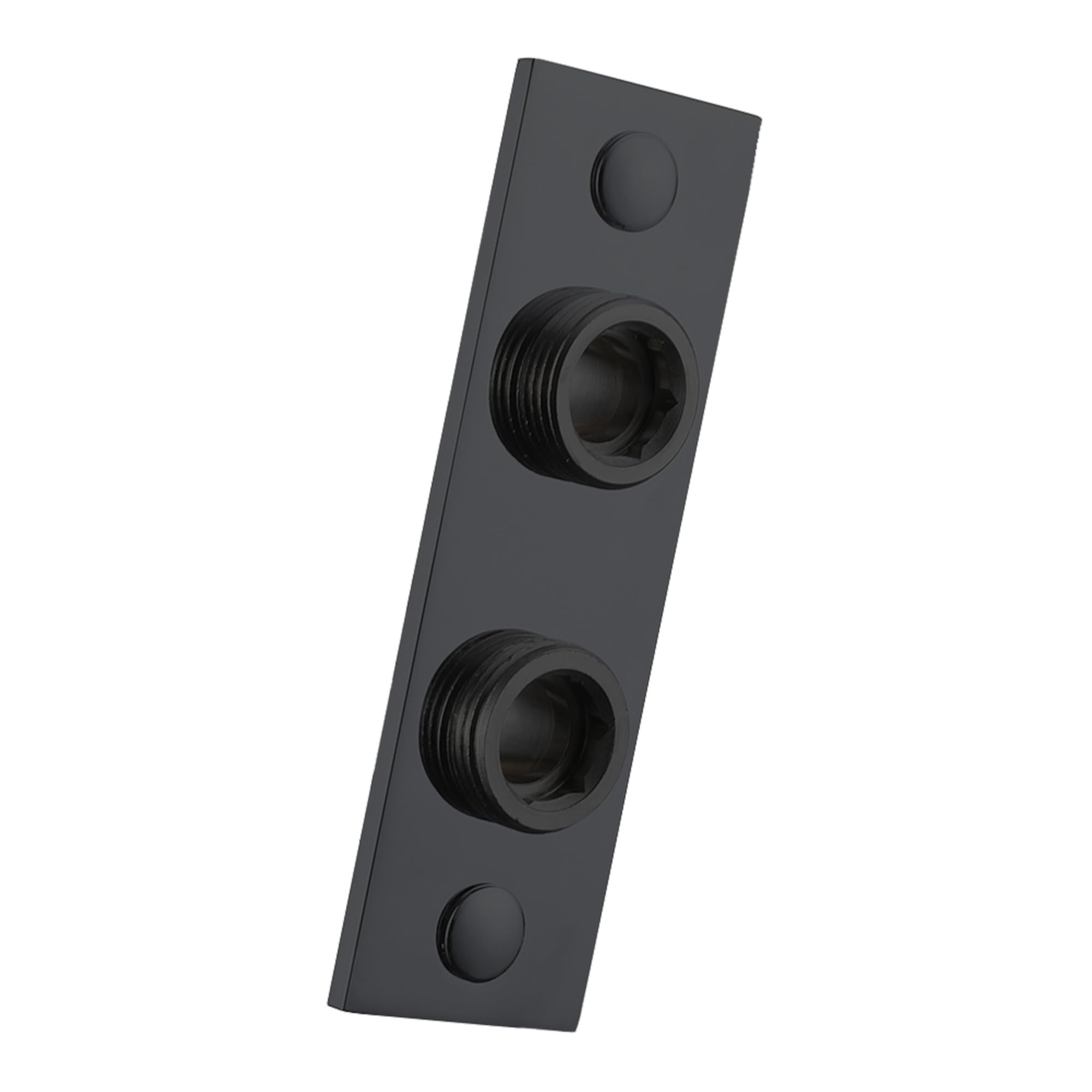Enki Black P33, Easy Fix Wall Plate For Exposed Mini Thermostatic Shower Valves, Matt
