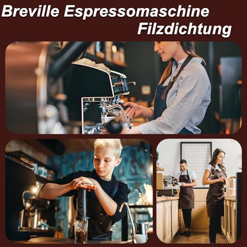10 Stück filzscheibe Kompatibel mit Sage/Breville Espresso Kaffeemühlen,25mm x 20mm x5mm Machine Grinders Washer Replacement,für BES870 BES878 BES880 BES980 BES990 BCG600 BCG820