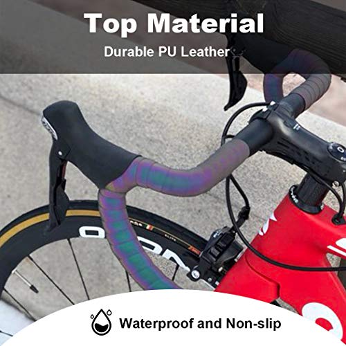 image for Novpeak Reflective Bicycle Handlebar Tapes, Road Bike Handlebar Tape, 
